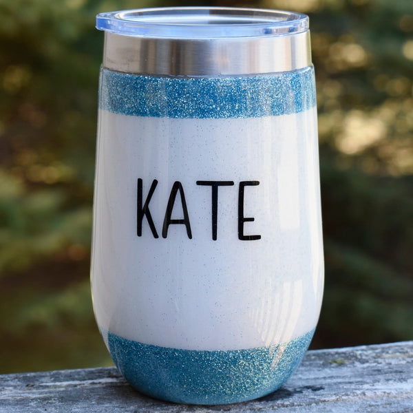 RTS White and Teal 20 oz Glitter Tumbler  Home is not a place its a F –  Julies Heart