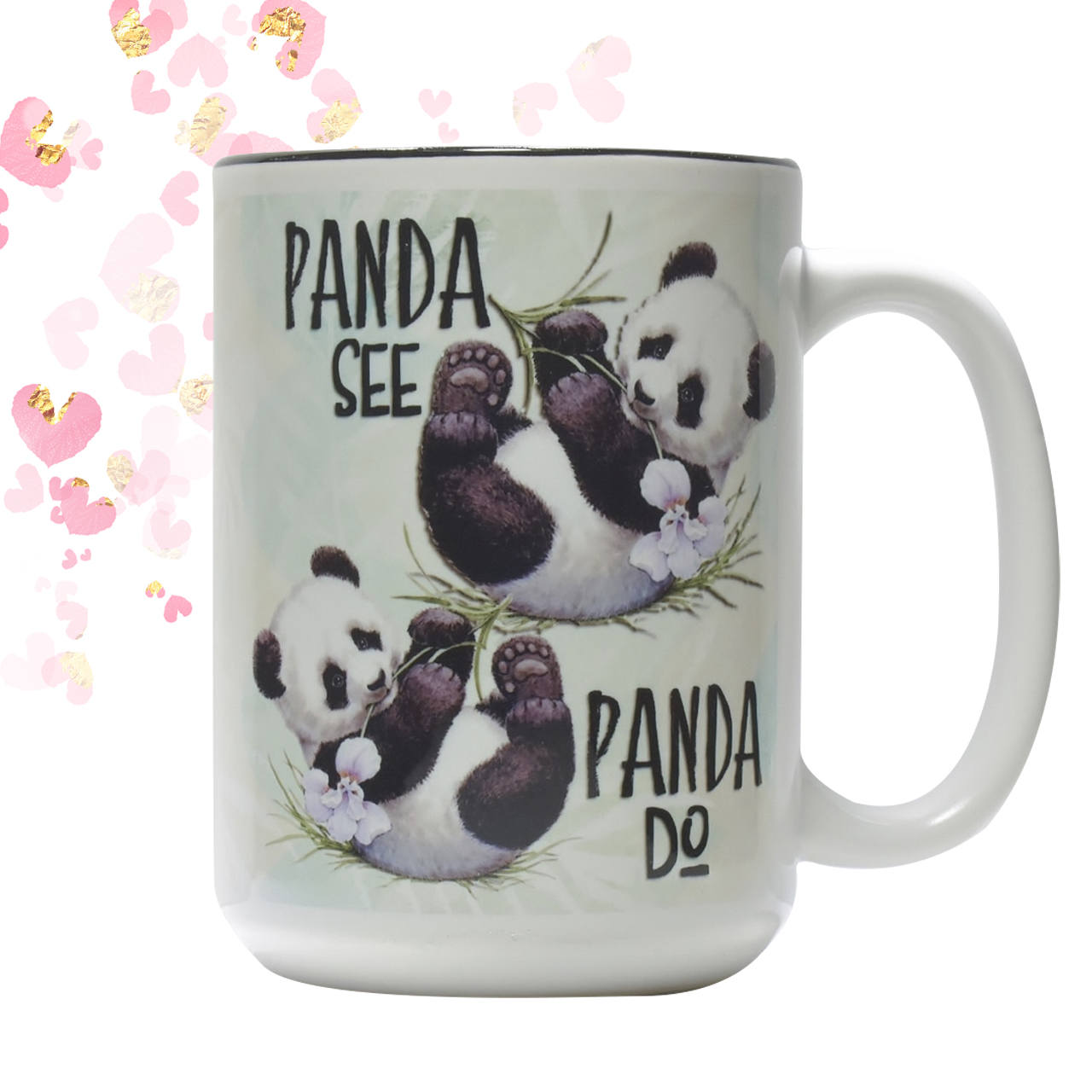 Tired as a Mother Panda Bear Coffee Cup, Gift for Mom