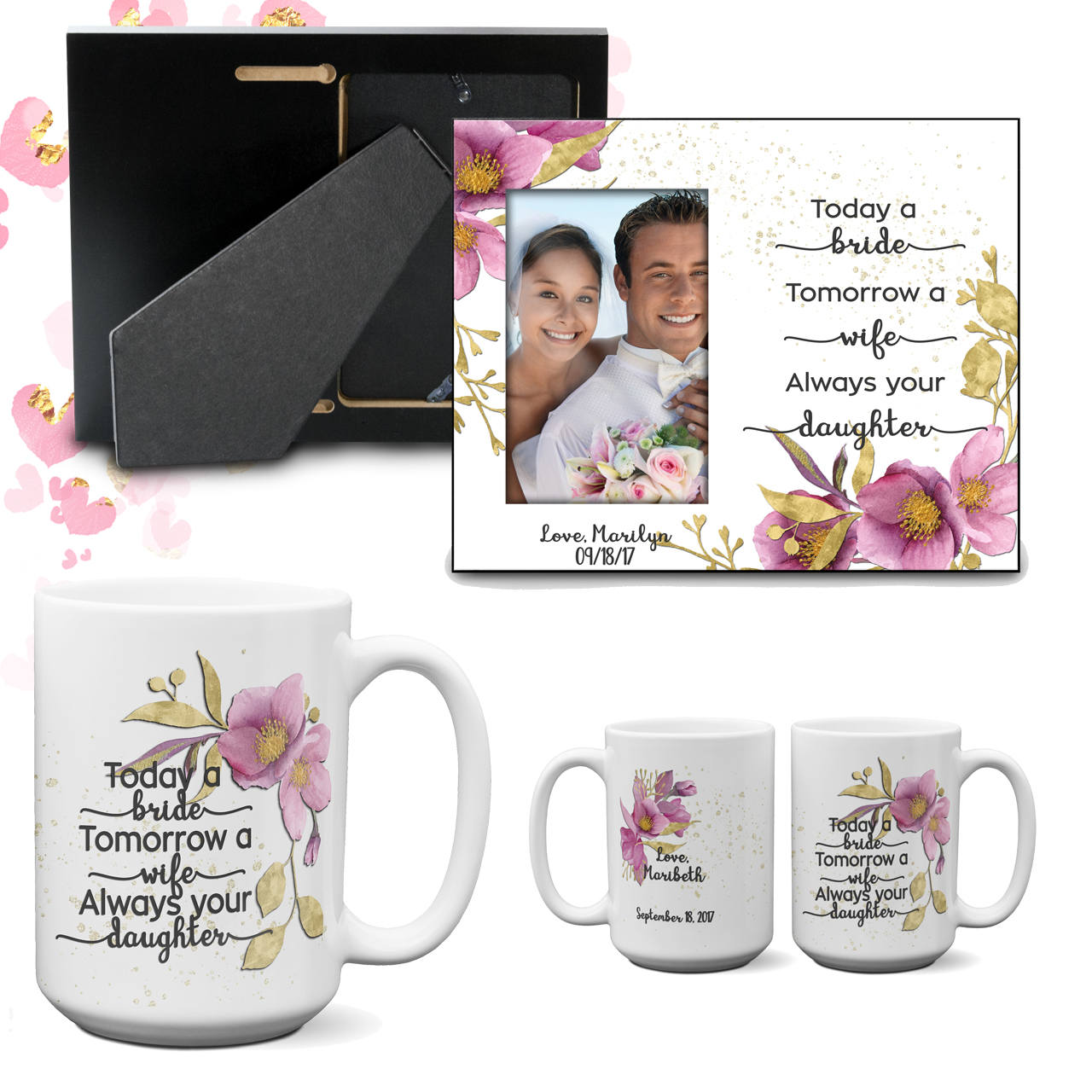 Personalized Thank You Wedding Gift from Daughter Today a Bride - Alwa –  Julies Heart