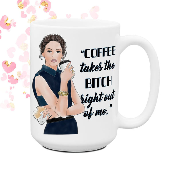 Office Coffee Cups Funny Sassy Attitude Mugs for Women Coffee Takes th ...