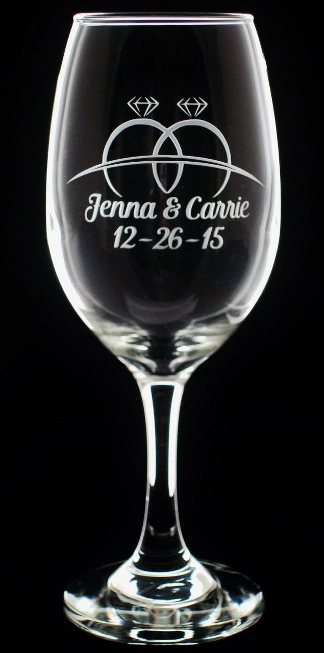 Personalized Stemless Wine glass set, Mr and Mrs, Wedding glasses, Wed –  Julies Heart